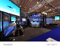 EBACEでのHondaJetブース(ホンダ提供) EBACEでのHondaJetブース(ホンダ提供)