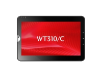 東芝が31日発表したOSにWindows 7を搭載する法人向けの11.6型タブレット「WT310/C」。タッチパネルを採用しており、画面に直接触れて操作できる。