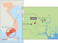 双日と協同飼料が設立したベトナムで配合飼料の生産・販売を行う新会社「双日協同飼料会社」の周辺図。 双日と協同飼料が設立したベトナムで配合飼料の生産・販売を行う新会社「双日協同飼料会社」の周辺図。