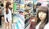 韓国の5人組ガールズグループ「4Minute」（フォーミニッツ）のヒョナが18日、自身のツイッターにメンバー全員と一緒に買い物をしている姿を投稿した。写真＝ヒョナのツイッター