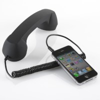 iPhoneでの通話に対応した固定電話の受話器型ヘッドセット「iPhone受話器 400－HS028シリーズ」