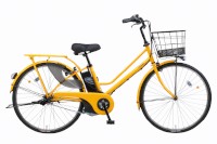 後ろ乗せ用チャイルドシートの装着などのカスタマイズができる女性向け電動アシスト自転車「ララファイブ」(写真提供:パナソニック) 後ろ乗せ用チャイルドシートの装着などのカスタマイズができる女性向け電動アシスト自転車「ララファイブ」(写真提供:パナソニック)