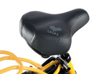 女性向け電動アシスト自転車「ララファイブ」。サドルにはハートのロゴマークを型押している(写真提供:パナソニック) 女性向け電動アシスト自転車「ララファイブ」。サドルにはハートのロゴマークを型押している(写真提供:パナソニック)