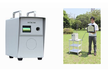 ガンマカメラ(左)と使用例(画像:日立コンシューマエレクトロニクス) ガンマカメラ(左)と使用例(画像:日立コンシューマエレクトロニクス)