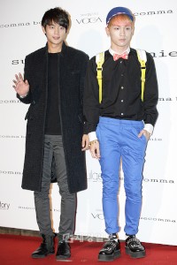 「2012秋季ソウルファッションウィーク」のイベントでSHINeeミンホ、キーが好対照のファッションを披露した。