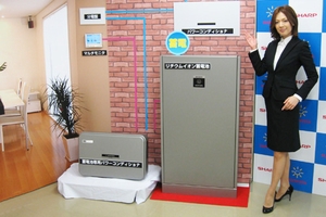 住宅用定置型蓄電池システムの設置イメージ（写真：シャープ）