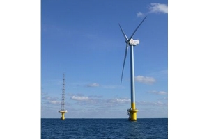 完成した風車と観測タワー（写真：鹿島）