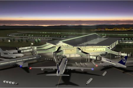 新ウランバートル国際空港のイメージ図（画像：三菱商事）