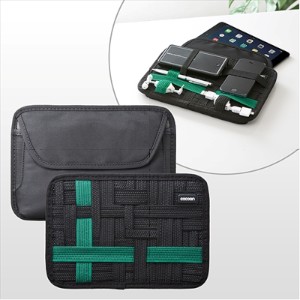 小型アクセサリ類などをゴムバンドで固定して収納できるサンワサプライのタブレット用インナーケース 小型アクセサリ類などをゴムバンドで固定して収納できるサンワサプライのタブレット用インナーケース