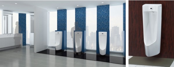 LIXILの公衆トイレ用小便器「センサー一体形ストール小便器」