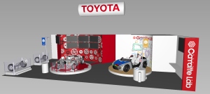 トヨタ自動車が「東京おもちゃショー2014」に出展する「Camatte Lab(カマッテ ラボ)」ブースのイメージ トヨタ自動車が「東京おもちゃショー2014」に出展する「Camatte Lab(カマッテ ラボ)」ブースのイメージ