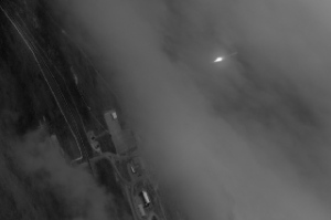地球観測衛星ワールドビュー1、アトラスVロケットの打ち上げを軌道上から撮影（Image credit: DigitalGlobe）