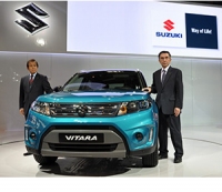 スズキは、パリモーターショーで、新型SUV「VITARA(ビターラ)」を初公開した。 スズキは、パリモーターショーで、新型SUV「VITARA(ビターラ)」を初公開した。