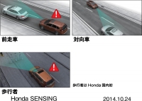 衝突軽減ブレーキシステム(CMBS) イメージ(写真提供:ホンダ) 衝突軽減ブレーキシステム(CMBS) イメージ(写真提供:ホンダ)