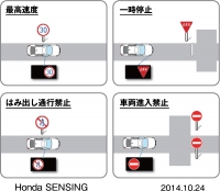 標識認識機能(写真提供:ホンダ) 標識認識機能(写真提供:ホンダ)