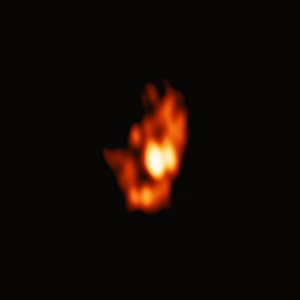 アルマ望遠鏡で観測した、L1551NEを取り囲む円盤（ALMA (ESO/NAOJ/NRAO)/Takakuwa et al.）