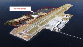 長崎ソーラーエナジーが手掛ける長崎空港隣接地における約30MWのメガソーラーの完成予想図（ソーラーフロンティア、チョープロの発表資料より）