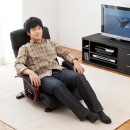 サンワダイレクトが発売した、背もたれが4段階、頭部は6段階に角度調節可能な、立ち座りしやすい座椅子『回転座椅子 150-SNC112』 サンワダイレクトが発売した、背もたれが4段階、頭部は6段階に角度調節可能な、立ち座りしやすい座椅子『回転座椅子 150-SNC112』