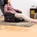 サンワダイレクトが発売した、背もたれが4段階、頭部は6段階に角度調節可能な、立ち座りしやすい座椅子『回転座椅子 150-SNC112』 サンワダイレクトが発売した、背もたれが4段階、頭部は6段階に角度調節可能な、立ち座りしやすい座椅子『回転座椅子 150-SNC112』