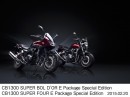 大型ロードスポーツモデル「CB1300 SUPER FOUR」シリーズに特別カラーを採用した「E Package Special Edition」と「BOL D'OR E Package Special Edition」(写真提供:ホンダ) 大型ロードスポーツモデル「CB1300 SUPER FOUR」シリーズに特別カラーを採用した「E Package Special Edition」と「BOL D'OR E Package Special Edition」(写真提供:ホンダ)