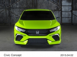 ホンダがニューヨークオートショーで世界初披露した「シビックコンセプト」(写真提供:ホンダ) ホンダがニューヨークオートショーで世界初披露した「シビックコンセプト」(写真提供:ホンダ)