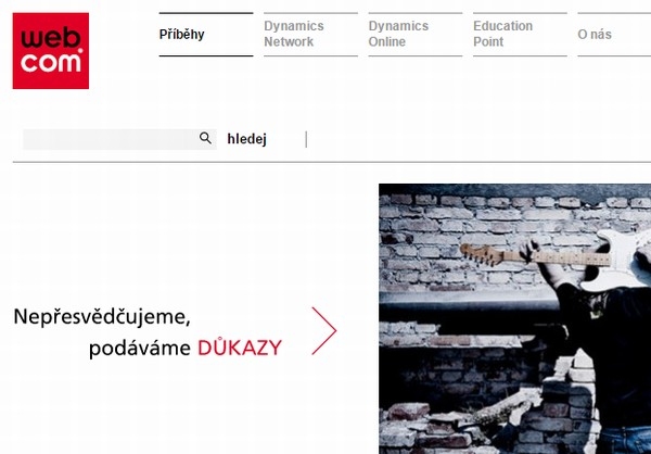 コニカミノルタは、チェコのITサービス企業 Webcom a.s.を買収する。写真は、Webcom社のWebサイト。