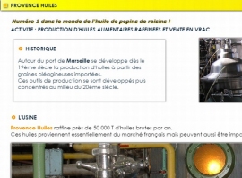 伊藤忠商事は、フランスの植物油製造・販売会社「Provence Huiles」に資本参加する。写真は、Provence社の親会社Webサイト上のProvence社紹介ページ。