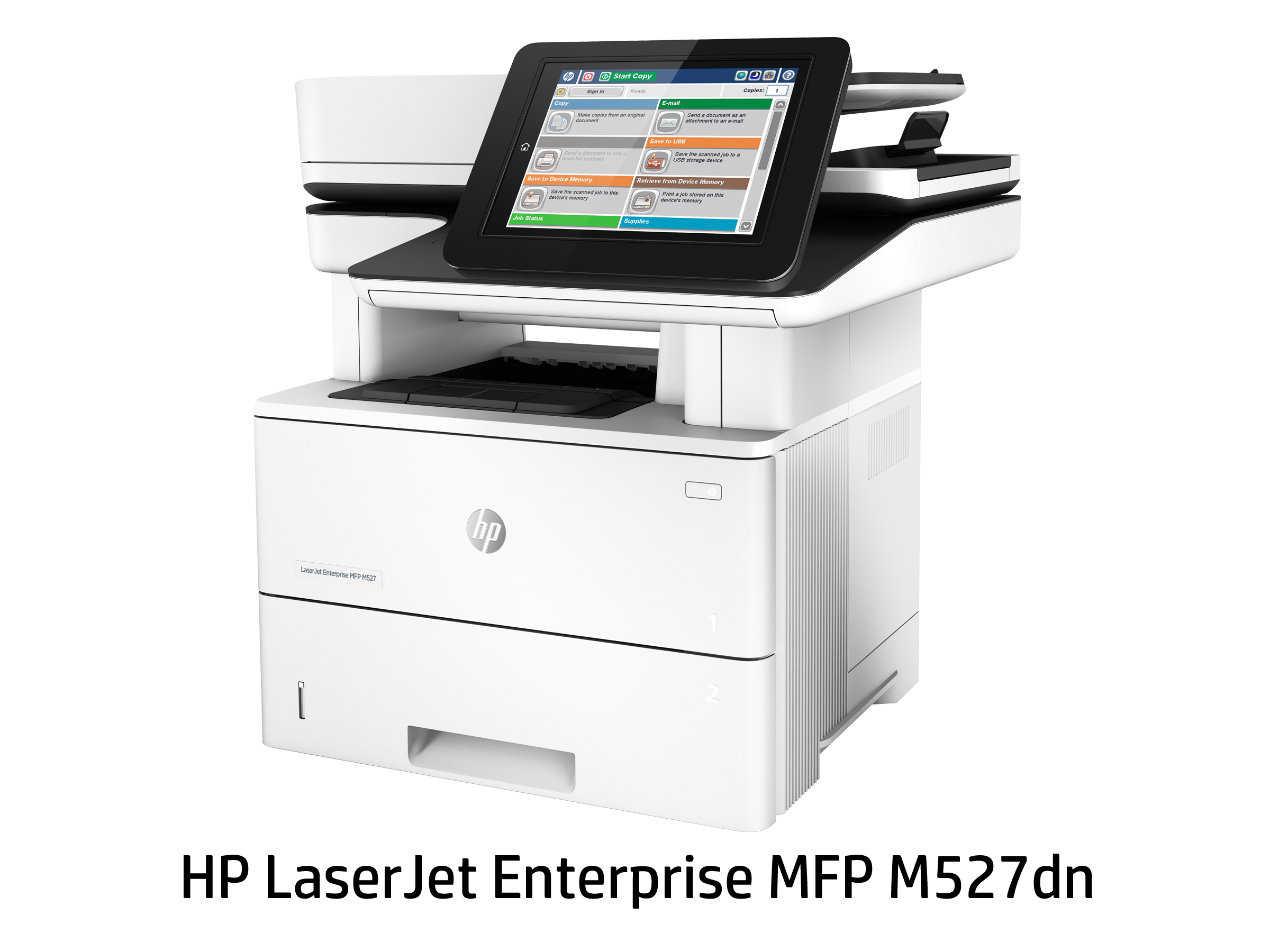「HP LaserJet Enterprise MFP M527dn」外観(写真:日本HP発表資料より) 「HP LaserJet Enterprise MFP M527dn」外観(写真:日本HP発表資料より)