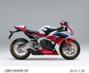 ホンダが12月11日に発売する大型スーパースポーツモデル「CBR1000RR SP」のロスホワイト。 （写真提供：本田技研工業）