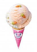 ヨーグピーチファン(B‐R サーティワン アイスクリーム発表資料より) ヨーグピーチファン(B‐R サーティワン アイスクリーム発表資料より)