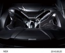 ホンダが26年ぶりにフルモデルチェンジして発売するスーパースポーツモデル「NSX(エヌエスエックス)」のエンジン。（写真提供：ホンダ）