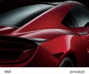 ホンダが26年ぶりにフルモデルチェンジして発売するスーパースポーツモデル「NSX(エヌエスエックス)」のフローティングリアピラー 。（写真提供：ホンダ）