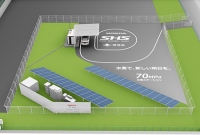 70MPa スマート水素ステーション 実証実験施設イメージ（本田技研工業の発表資料より） 