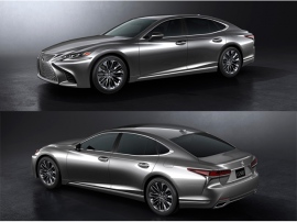「2017年北米国際自動車ショー(デトロイトショー)」で世界初公開された新型「レクサスLS500」、新開発3.5リッターV6ターボエンジンを搭載する 「2017年北米国際自動車ショー(デトロイトショー)」で世界初公開された新型「レクサスLS500」、新開発3.5リッターV6ターボエンジンを搭載する