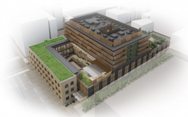 新風館再開発計画の完成予想図(NTT都市開発の発表資料から) 新風館再開発計画の完成予想図(NTT都市開発の発表資料から)