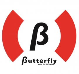 「βutterfly（バタフライ）」のロゴマーク。(画像: 電通の発表資料より)
