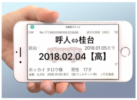 定期券の表示イメージ。(画像: JR北海道の発表資料より)