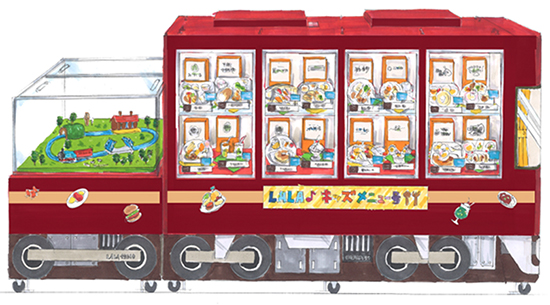 電車型食品サンプルのイメージ（三井不動産発表資料より）