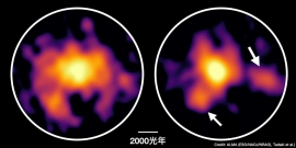 アルマ望遠鏡で観測したモンスター銀河COSMOS-AzTEC-1。（Credit: ALMA （ESO/NAOJ/NRAO）, Tadaki et al.）
