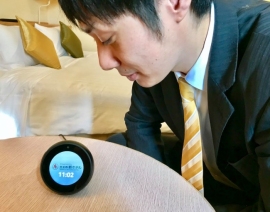 TradFitのAIスピーカー(写真:TradFit発表資料より) TradFitのAIスピーカー(写真:TradFit発表資料より)