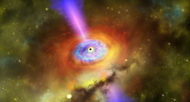 銀河団中心部のイメージ図。(c) JAXA 銀河団中心部のイメージ図。(c) JAXA