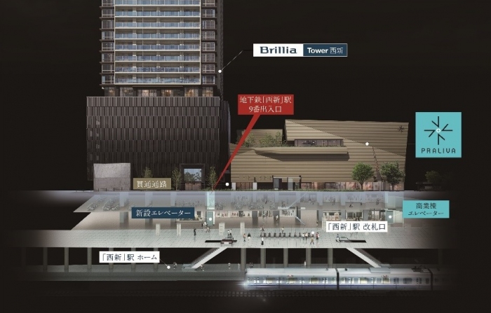 福岡の西新リボーンプロジェクト完工、商業施設「プラリバ」が4月グランドオープン