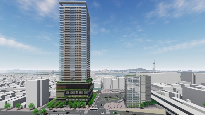 東京・新小岩駅南口再開発、高層の複合施設建設へ　2028年度完成予定