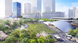 うめきた公園の開園イメージ(三菱地所発表資料より) うめきた公園の開園イメージ(三菱地所発表資料より)