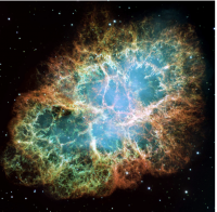 ジェームズウェッブ宇宙望遠鏡が捉えたおうし座のかに星雲M1。この星雲の中心部に中性子星の存在が確認されている。(c) NASA, ESA, J. Hester and A. Loll （Arizona State University）