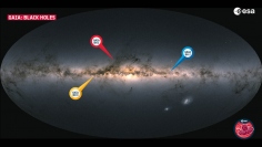 ESAのガイアミッションで存在が特定された３つの休眠ブラックホール (c) ESA/Gaia/DPAC