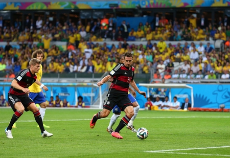サッカーW杯準決勝：ドイツが7－1でブラジルに大勝