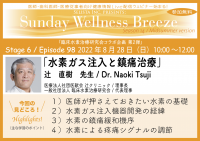 《医師・歯科医師・薬剤師・医療従事者限定無料オンラインセミナー》『水素ガス注入と鎮痛治療』2022年8月28日(日)朝10時開催 講師:辻 直樹先生(医療法人社団医献会 辻クリニック/理事長、一般社団法人 臨床水素治療研究会/代表理事)
