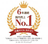 無添加主義(R)のハーバー「化粧オイルカテゴリ」マーケットシェア 6年連続No.1を獲得！