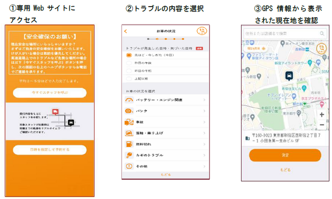 「ロードアシスタンスWeb手配サービス」の提供開始